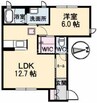 プロヌーブKEN　C棟 1LDKの間取り