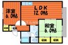 楠小路　Ｂ棟 2LDKの間取り
