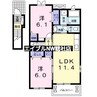 ディリジェントⅡＢ 2LDKの間取り