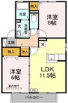 パミドール・ルーチェ　Ｂ棟 2LDKの間取り