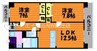 ベルフォーレ水島 2LDKの間取り