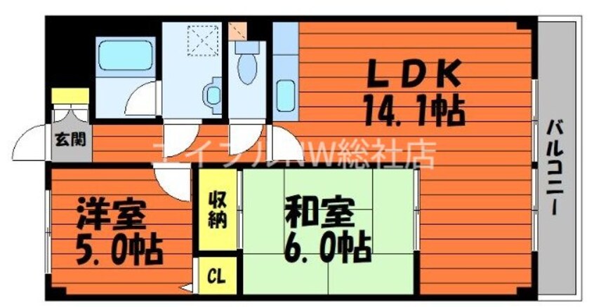 間取図 グリーンハイツ中島