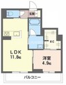 パルテ　ソノーレ 1LDKの間取り