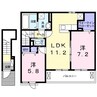 アッソ・デ・フィオーリ 2LDKの間取り
