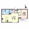 シャーメゾン　カームヴィラ 1LDKの間取り