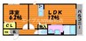 カナリア 1LDKの間取り
