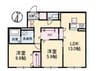 シエルクレール　B棟 2LDKの間取り