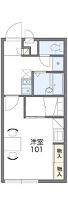レオパレスNAGAMATI 1Kの間取り