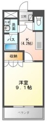 メゾン羽島 1Kの間取り