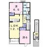 グローリアＢ 2LDKの間取り