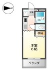 エスポワール老松 1Kの間取り