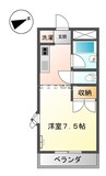 ノーブルパレス 1Kの間取り
