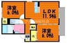 オリーブ 2LDKの間取り