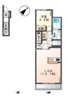 ミルキーウェイ酒津 1LDKの間取り