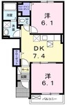 セトルＹＵＵＺＡＫＩ 2DKの間取り