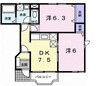 サンシャインＡ 2DKの間取り