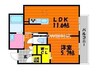 ソルブライト　Ａ棟 1LDKの間取り