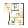 シャルマン・ディオＢ 2LDKの間取り