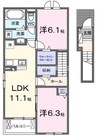 ディリジェントナイン 2LDKの間取り