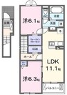 ディリジェントナイン 2LDKの間取り