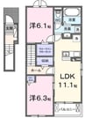 ディリジェントテン 2LDKの間取り