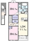 ディリジェントテン 2LDKの間取り