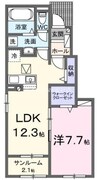 ディリジェントテン 1LDKの間取り