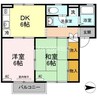 ハーモニアス明石Ａ棟 2DKの間取り