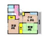 セジュール老松 2DKの間取り