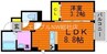 Square Villa 福島 1LDKの間取り
