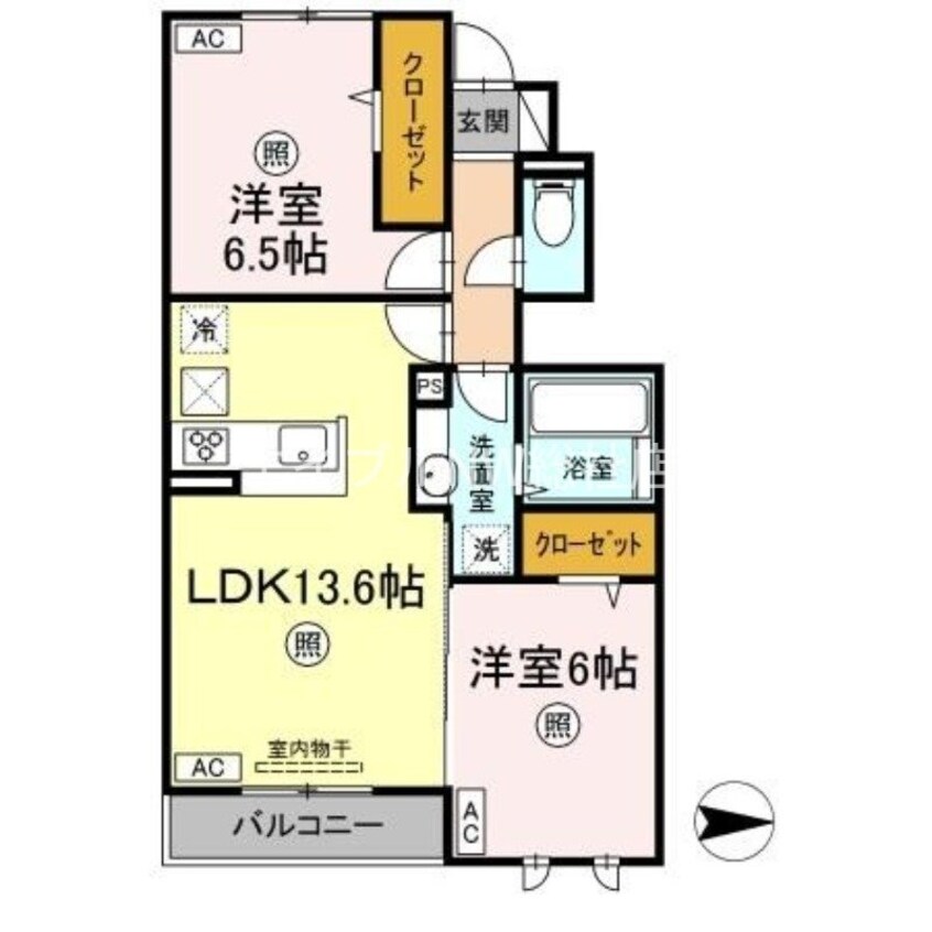間取図 カーサ・フィオーレ中庄