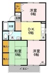 セジュール小松原　A棟 3DKの間取り