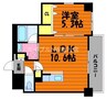 COCO川西町 1LDKの間取り
