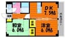 マスカット鳥羽 2DKの間取り