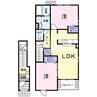 グローリアＡ 2LDKの間取り