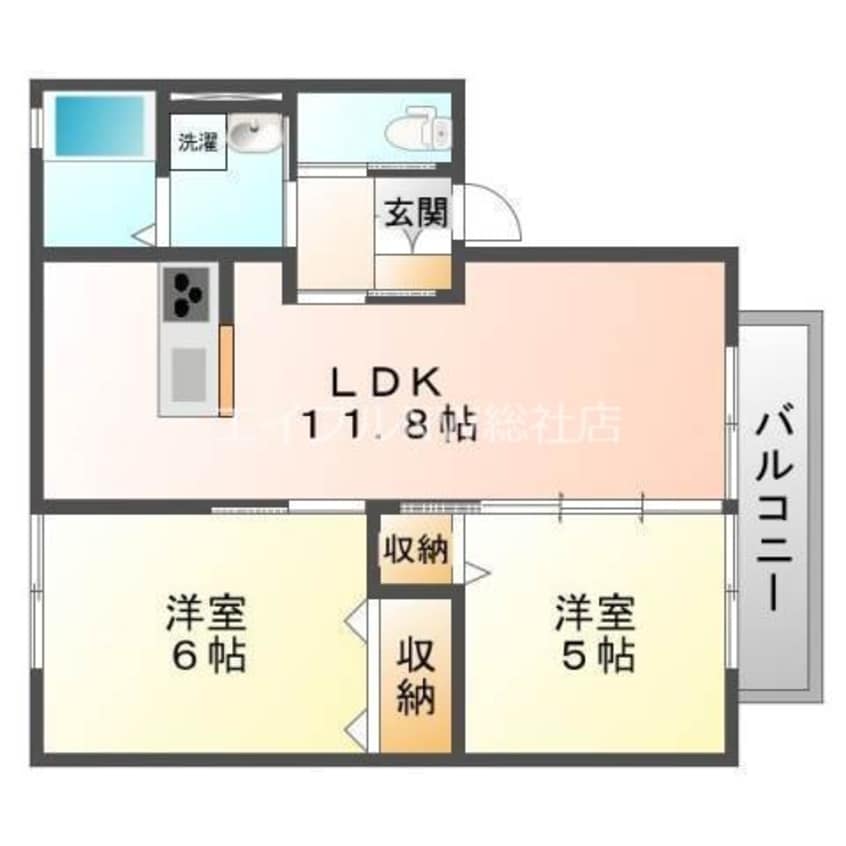 間取図 キャンベル　B棟