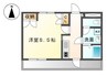 メルヴェール 1Kの間取り