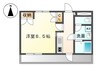 メルヴェール 1Kの間取り