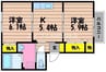 シャーメゾン美の浜 2Kの間取り