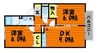 アスピラシオン　A棟 2DKの間取り