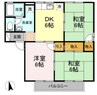 ハッピー・ユー　A棟 3DKの間取り