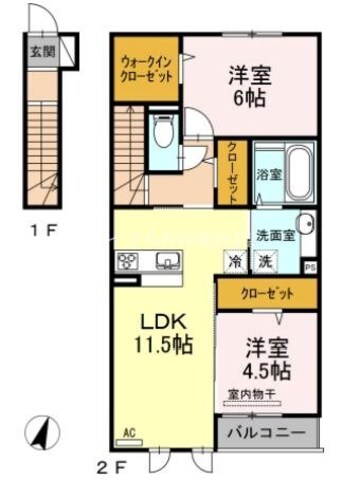 間取図 ブルースター東宮　Ａ館