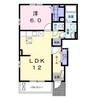 アンシャンテ　Ⅲ 1LDKの間取り