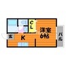 エポック鴨方 1Kの間取り