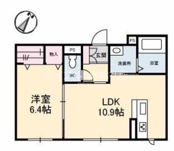 間取図 ラ　ポール