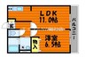 フリーダム 1LDKの間取り