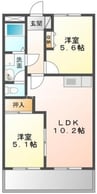 ルミエール 2LDKの間取り