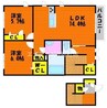 アムルーズ　A棟 2LDKの間取り