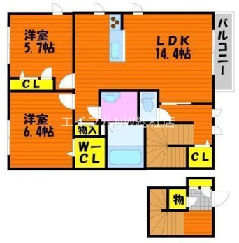 間取図 アムルーズ　A棟