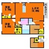 アムルーズ　A棟 2LDKの間取り